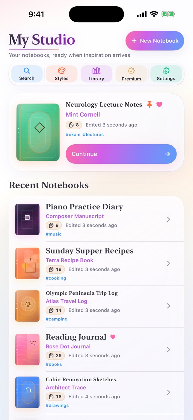 100 Notes Studio: Pen & Paper