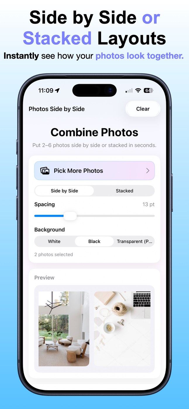 Combine Photos – Side By Side