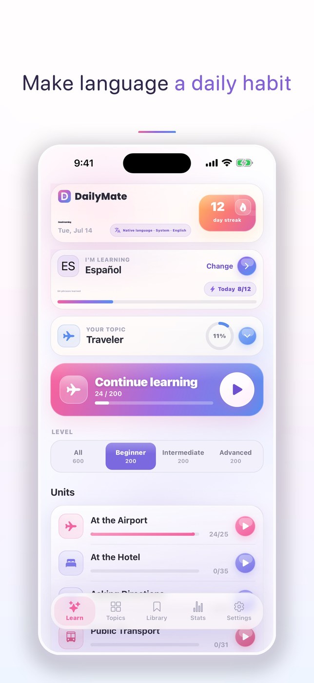 DailyMate: Language Phrases