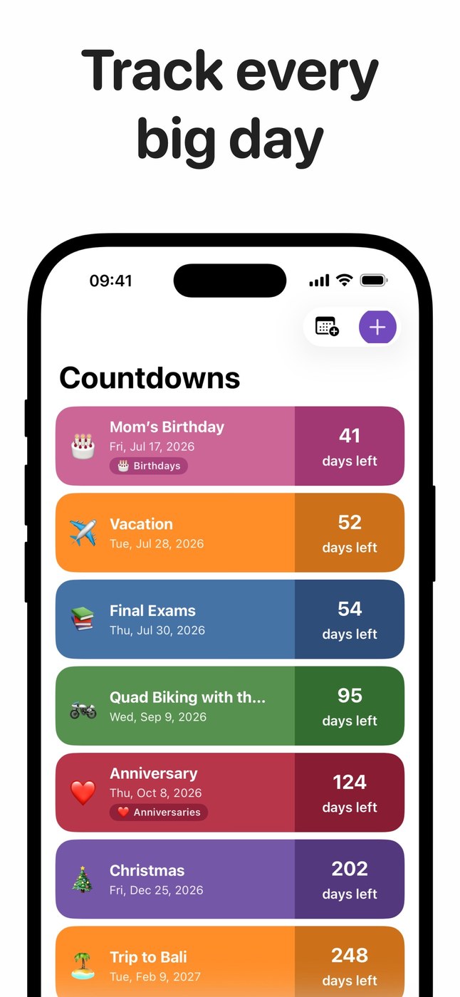 DayCount: Countdown Widget