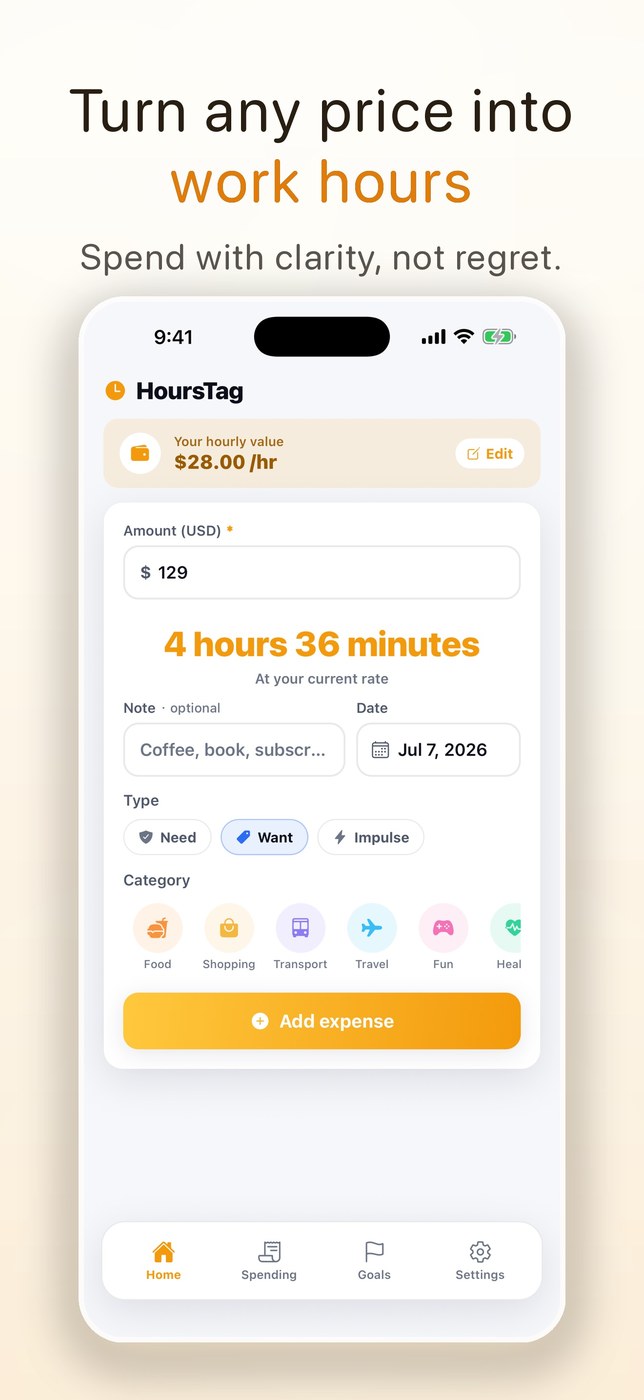HoursTag: Hours to Buy