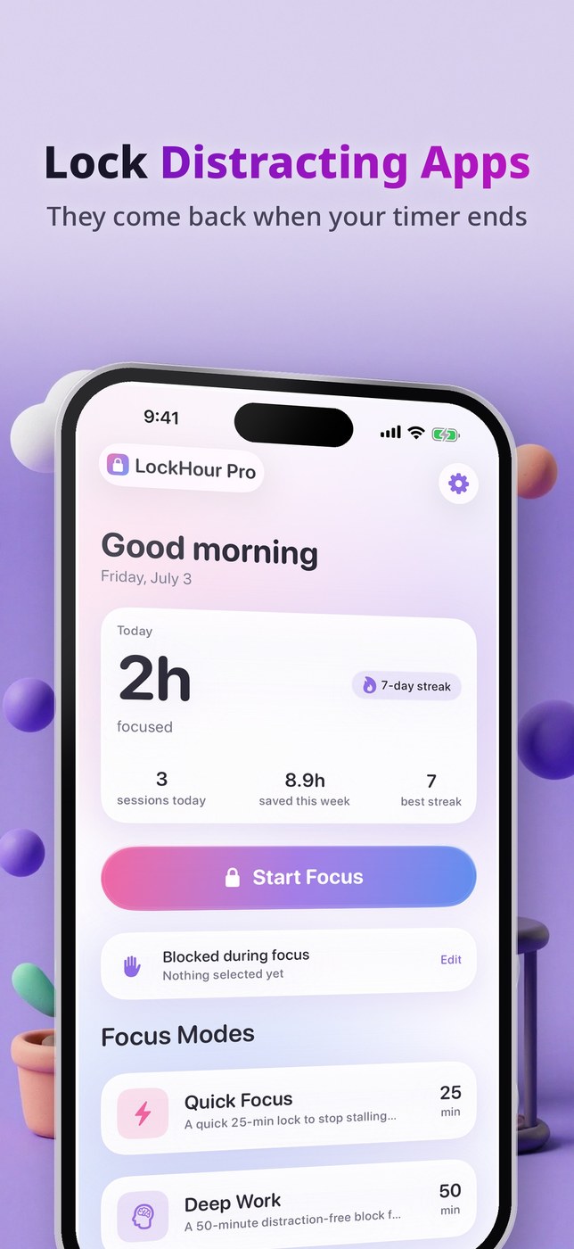 LockHour Pro: Block Apps