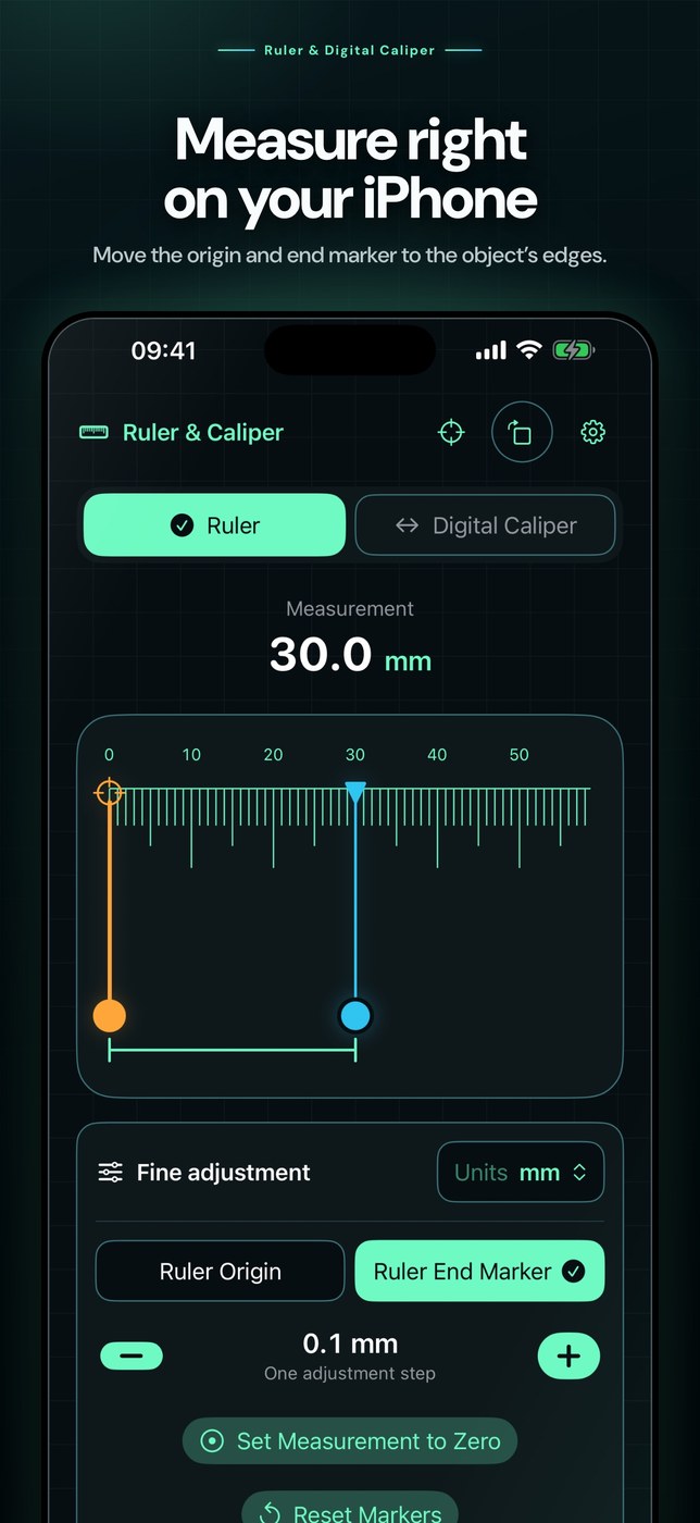 Ruler & Digital Caliper