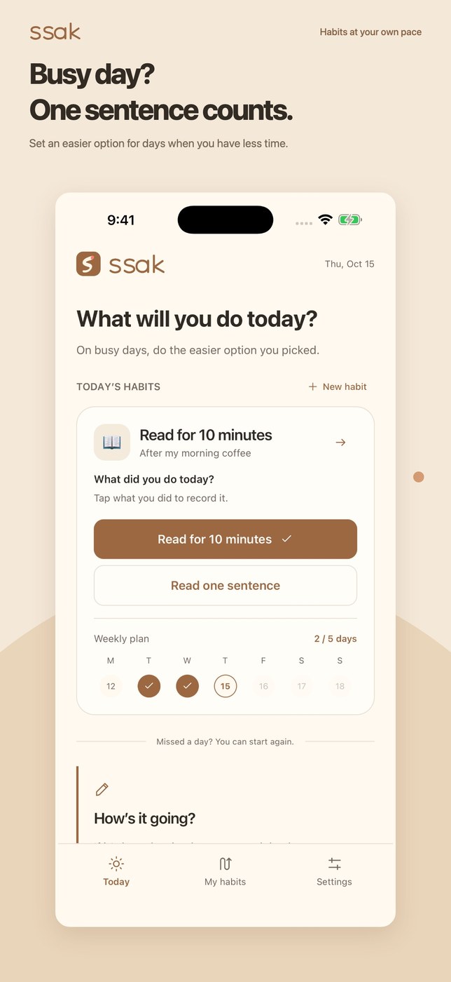 Ssak: Habit Tracker