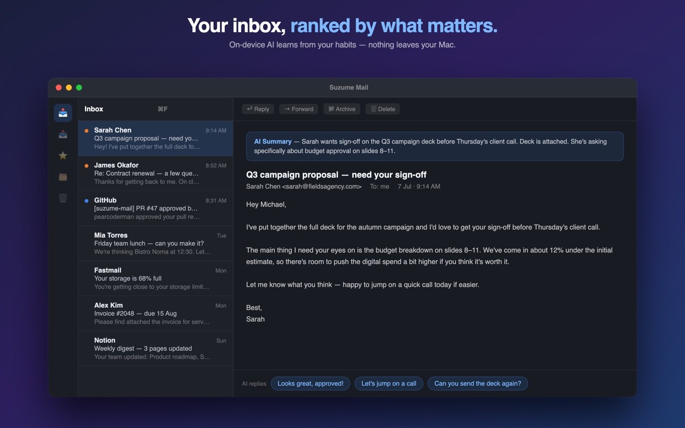 Suzume Mail