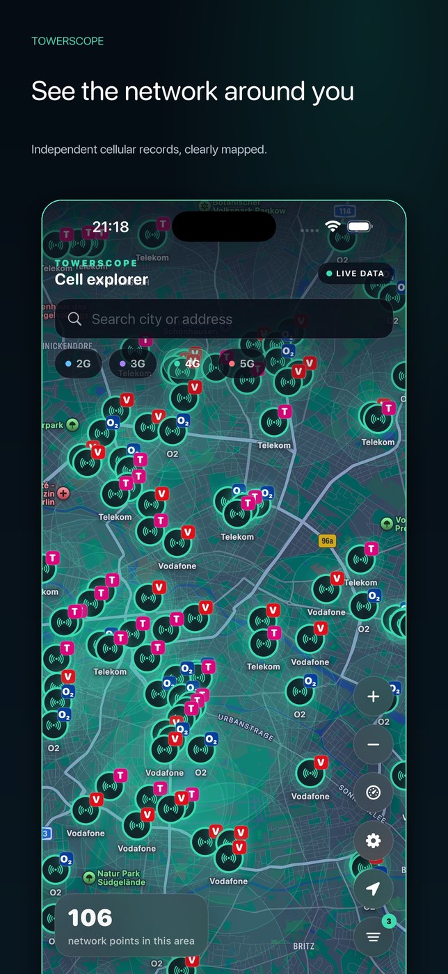 TowerScope: Cell Tower Map