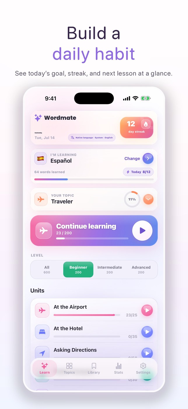Wordmate: Learn 44 Languages